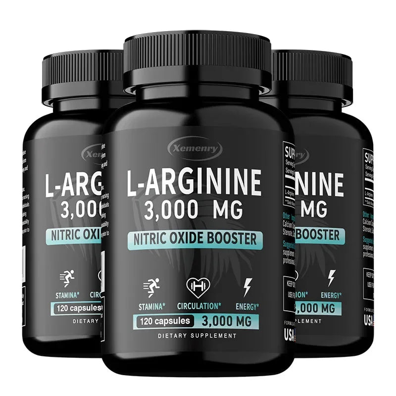 L-Arginine 3000mg - Men's Strength and Endurance Supplement To Improve Sexual Performance and Support Reproductive Health