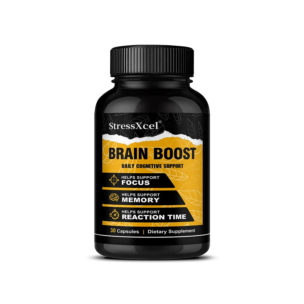 Brain Booster Capsules, Phosphatidylserine, Memory, Focus, Energy, Clarity, Stamina & Cognitive Energy Support, Antioxidant