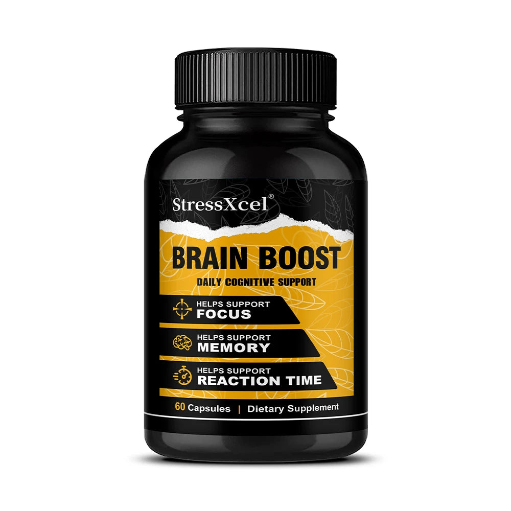 Brain Booster Capsules, Phosphatidylserine, Memory, Focus, Energy, Clarity, Stamina & Cognitive Energy Support, Antioxidant