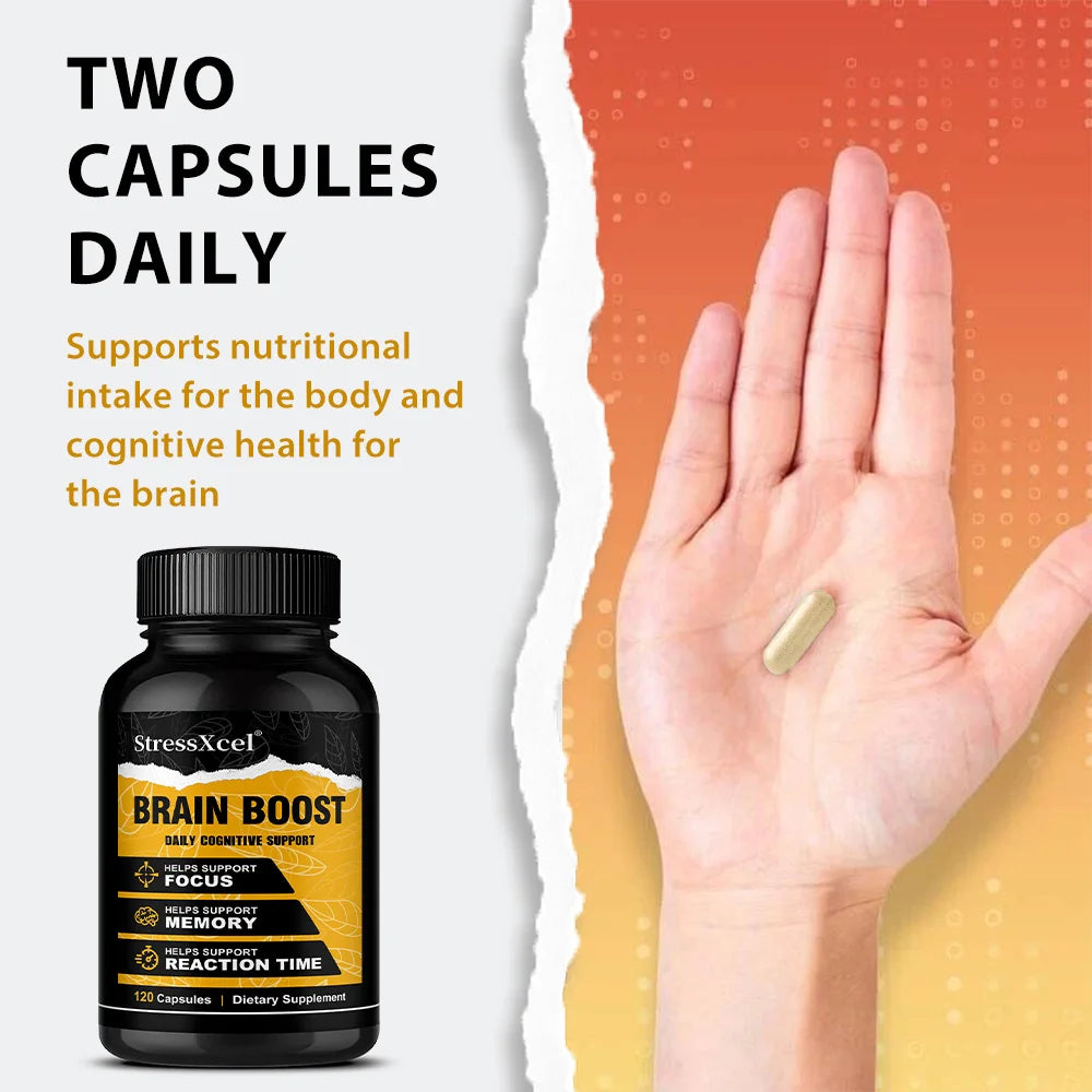 Brain Booster Capsules, Phosphatidylserine, Memory, Focus, Energy, Clarity, Stamina & Cognitive Energy Support, Antioxidant