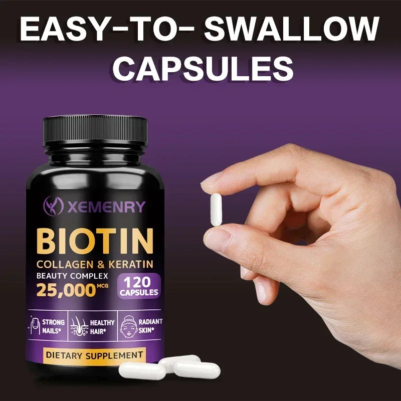 Biotin - Nail, Hair and Skin Health Support, Skin Texture Improvement, Anti-agingSupplements