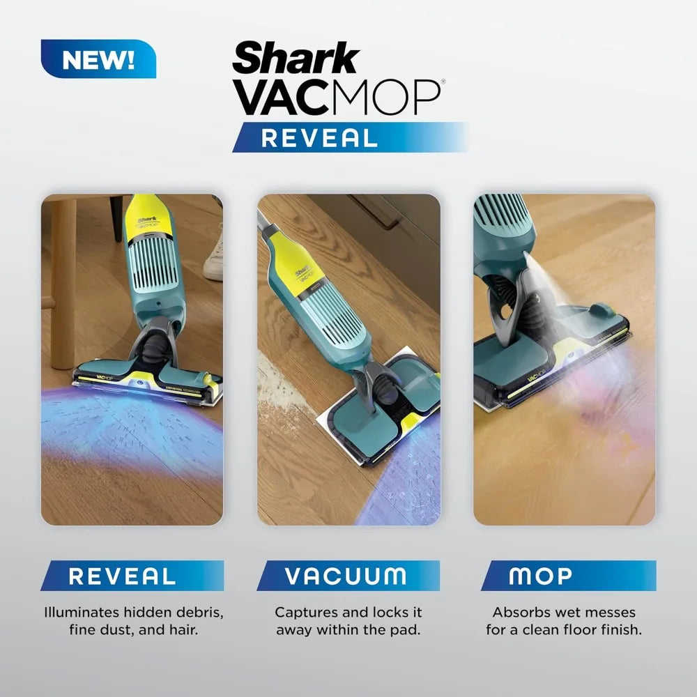 Shark VACMOP Reveal New Cordless Hard Floor Cleaner, Vacuum & Spray Mop, Powerful Suction