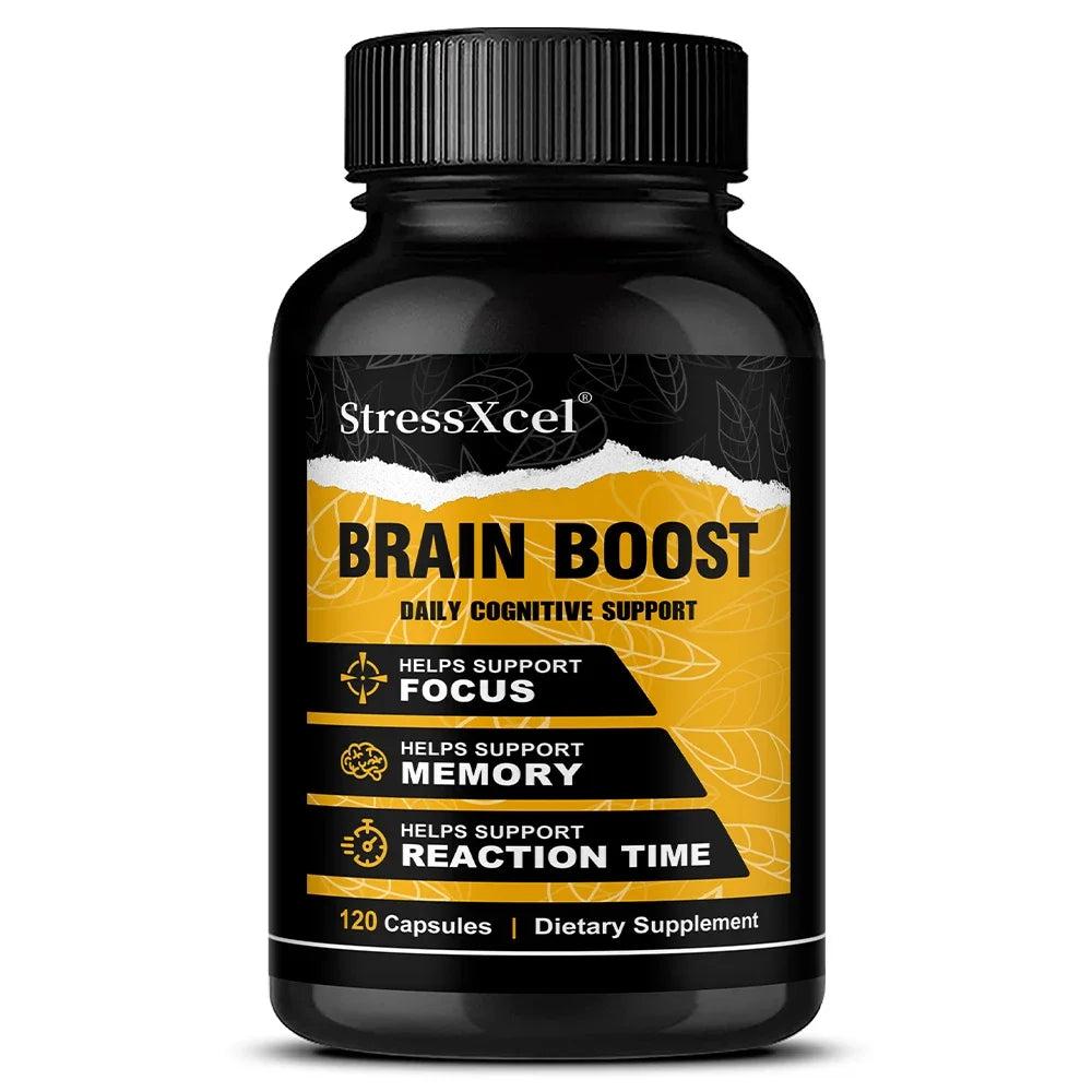 Brain Booster Capsules, Phosphatidylserine, Memory, Focus, Energy, Clarity, Stamina & Cognitive Energy Support, Antioxidant
