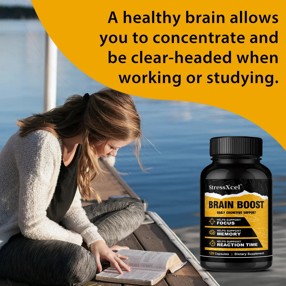 Brain Booster Capsules, Phosphatidylserine, Memory, Focus, Energy, Clarity, Stamina & Cognitive Energy Support, Antioxidant