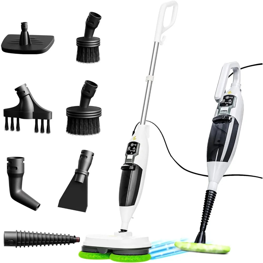 Electric Steam Mop – 15-in-1 Detachable Floor Scrubber with 3 Steam Modes – Electric Mop for Hardwood Floors
