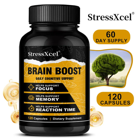 Brain Booster Capsules, Phosphatidylserine, Memory, Focus, Energy, Clarity, Stamina & Cognitive Energy Support, Antioxidant
