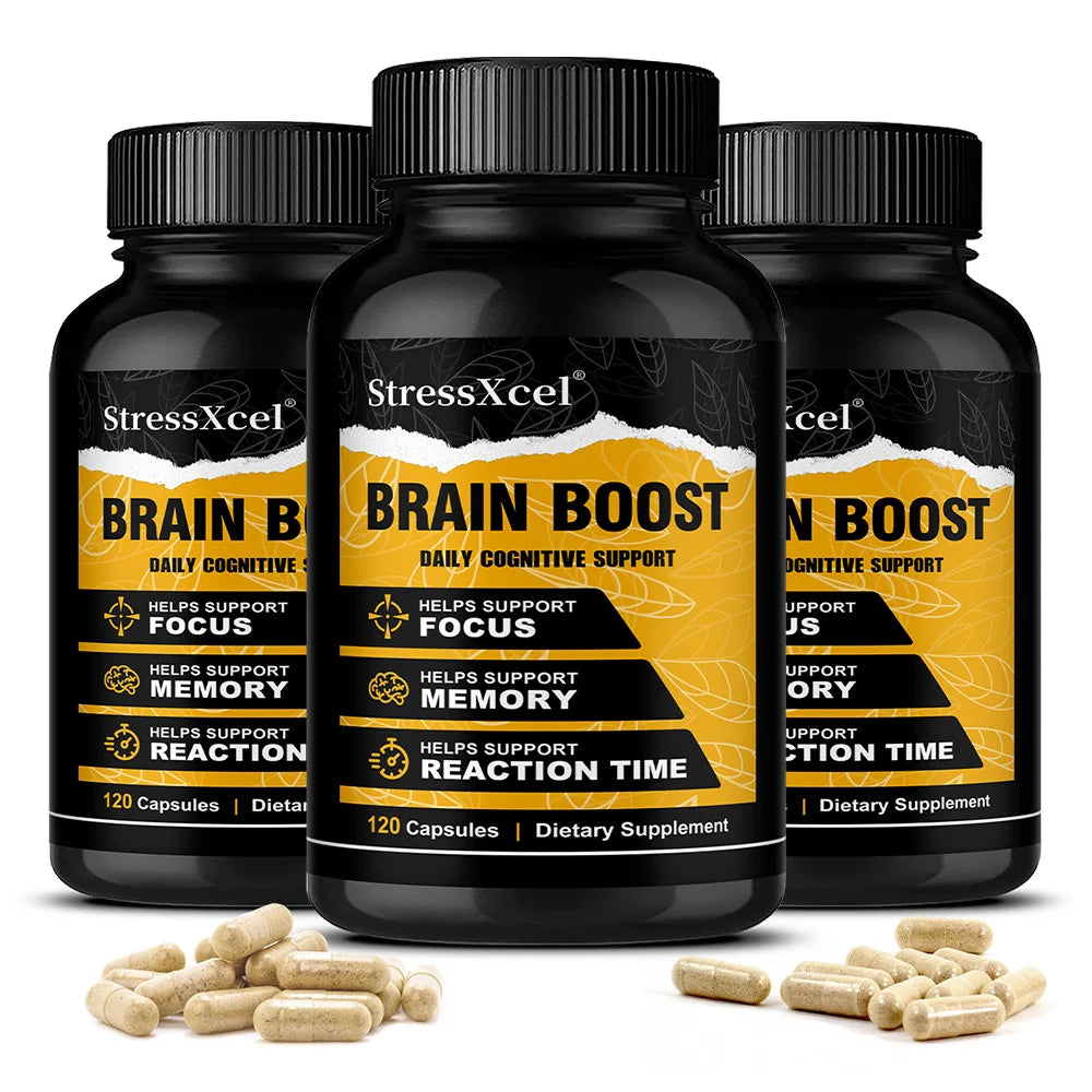 Brain Booster Capsules, Phosphatidylserine, Memory, Focus, Energy, Clarity, Stamina & Cognitive Energy Support, Antioxidant